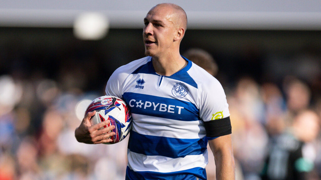 Michael Frey with a ball in his hands