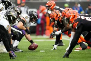 Bengals and Ravens play ball